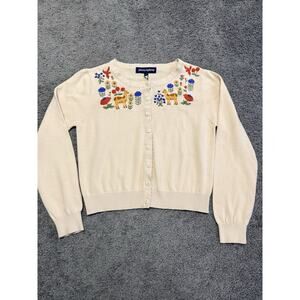 Girls 12 NWOT ModCloth Princess Highway Folksy Boho Llama Cardigan Sweater